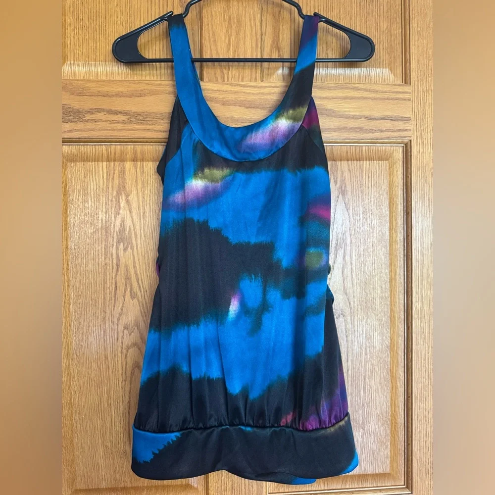 V.1 Couture Y2K Multicolor Ruched Tank Top NWT Large